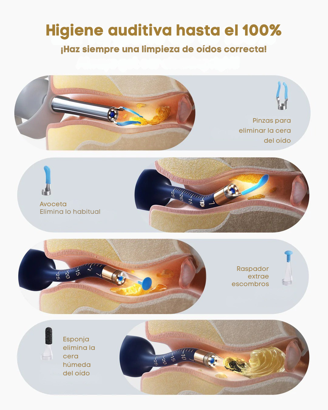 Limpiador de Oídos con Cámara HD